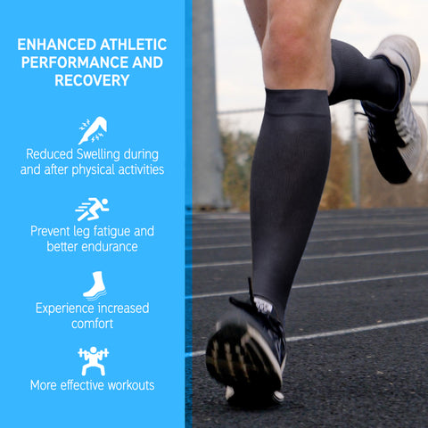 Solid Performance Graduated Compression Sock for Sports