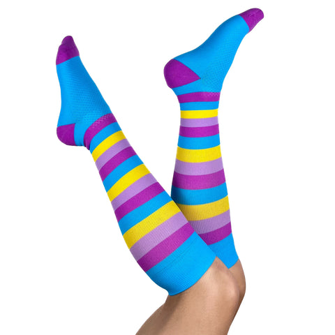 Stripe Graduated Compression Socks - 20-30mmHg - (10 Styles)