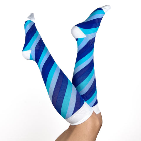 Stripe Graduated Compression Socks - 20-30mmHg - (10 Styles)